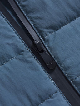 Куртка женская гибридная стёганая с капюшоном с графеновой подкладкой синего цвета 9622_1S