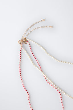 PACK DOS COLLARES PERLAS Y ABALORIOS MAR / Blanco - Zara фото 5