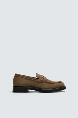 LEATHER BUCKLE LOAFERS