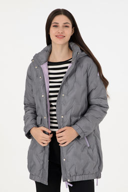 Женское светло-серое пальто