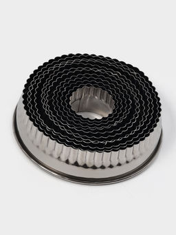 Формы для печенья Доляна «Волна», набор 12 шт., d=3.5-10.5 см, h=3 см, нержавеющая сталь