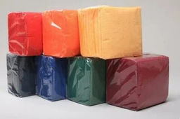 Салфетки БЕЛЫЙ КОТ 24х24см уп.50шт Цветные