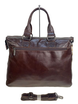Сумка-портфель мужская из натуральной кожи, цвет шоколад - Greta фото 2