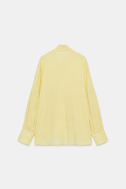CAMISA LAZO RAYAS ZW COLLECTION / Amarillo - Zara фото 10