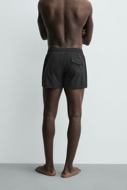 SHORT STRUCTURED SWIMMING TRUNKS - Zara фото 4