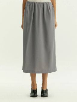 Юбка миди на резинке из костюмной шерсти, S1124/peter - Emka фото 5