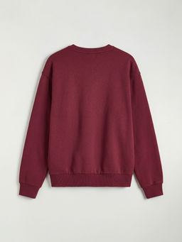 Bisiklet Yaka Bask?l? K?z ?ocuk Kal?n Sweatshirt