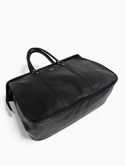 Сумка саквояж дорожная, на молнии, 48×18.5×30 см, чёрная