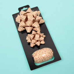 Цена за 2 шт. Набор для декорирования "Звездное небо" бант 1,7см, бант 1 см, лента 5мм (10м), Красный