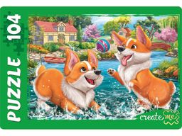Puzzle 104 элемента "Забавные корги №2" (П104-6504)