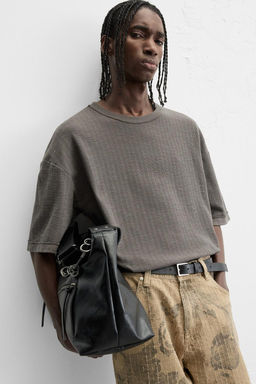 WASHED TEXTURED KNIT T-SHIRT - Zara фото 15