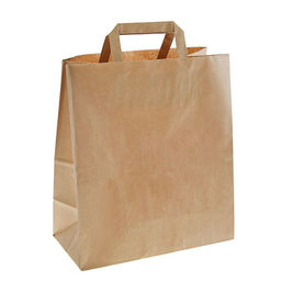 Цена за 20 шт. Пакет крафт без печати, плоская ручка 24×14×28 см