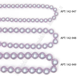 Бусины круглые на леске 6 мм (SF-8074) жемчуг фиолетовый - Больше подарков фото 2