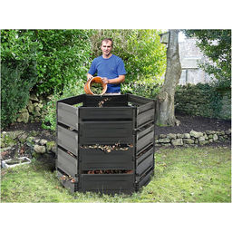 Компостер пластиковый, 800 л, 125 × 105 × 84 см, чёрный