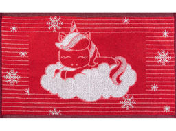 Полотенце махровое Белорусские махровые полотенца для лица  мягкость и качество по приятной цене! Доставка по России со склада ООО БТЦ.6с104.411ж1 Единорог на облаке (3-бело-кр.) 67х40см