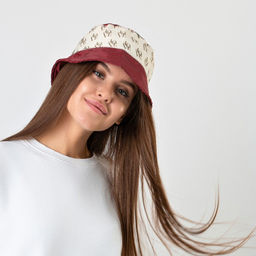 Панама Цветы, цвет бордовый, 56-58 рр. - Overhat фото 4