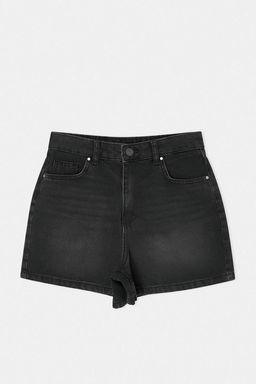 Antrasit Yuksek Bel %100 Pamuk Denim City Sort TWOSS26SR00050