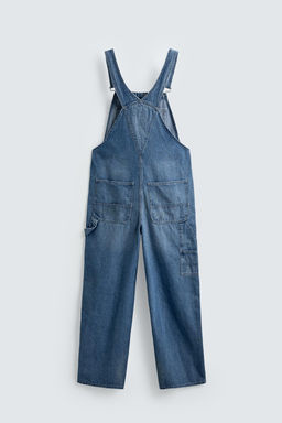 BAGGY FIT DENIM DUNGAREES - Zara фото 9