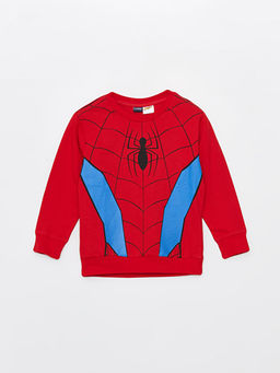 Bisiklet Yaka Spiderman Bask?l? Uzun Kollu Erkek ?ocuk Sweatshirt ve E?ofman Alt? - Waikiki фото 2