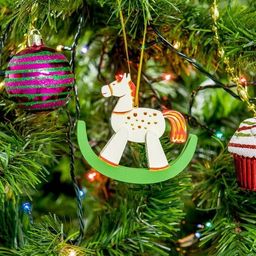 Елочные игрушки - Лошадка на качалке 1013