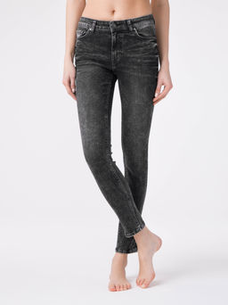 CONTE Моделирующие eco-friendly джинсы skinny со средней посадкой CON-173 washed black