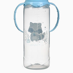 Бутылочка для кормления Крошка Я Lovely baby от 0 мес., 250 мл, с ручками, цилиндр, голубой