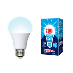 LED-A70-25W/4000K/E27/FR/NR Лампа светодиодная. Форма "A", матовая. Серия Norma. Белый свет (4000K). Картон. ТМ Volpe