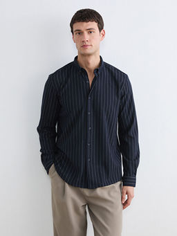 Slim Fit ?izgili Erkek G?mlek