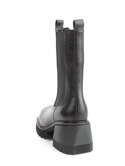 01-GZ6115-X81 BLACK Ботильоны демисезонные женские (натуральная кожа, байка)