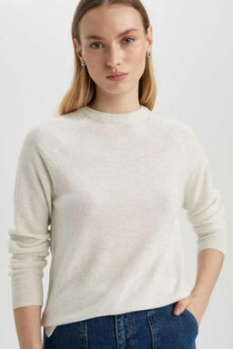 Regular Fit Bisiklet Yaka Basic Triko Kazak