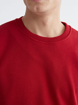 Bisiklet Yaka Erkek Kal?n Sweatshirt