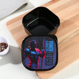 Цена за 2 шт. Ланч - бокс квадратный Обед воина, 700 мл - Сима-ленд фото 2