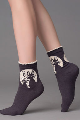 Носки GIULIA 959653 Арт WS3 WOOL CATS DARK GREY VAR A  фото 3
