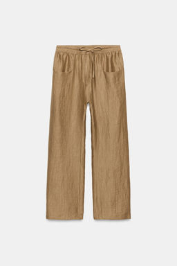 PANTAL?N MEZCLA LINO ZW COLLECTION / Camel medio - Zara фото 7