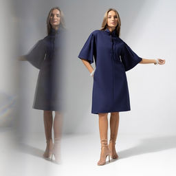 Платье со свободными рукавами Море волнуется (blue) - Charutti фото 2