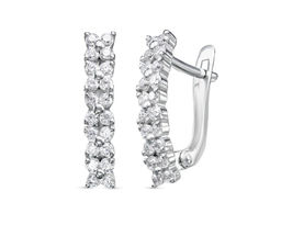 Серьги из серебра куб.циркон., В10-0697