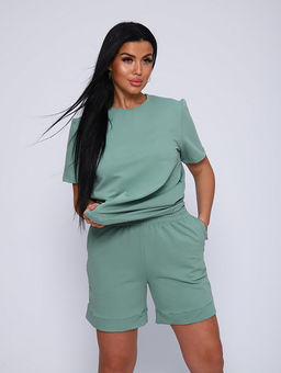 РАСПРОДАЖА Костюм (футболка+шорты)_913/оливковый - Ihomelux фото 17