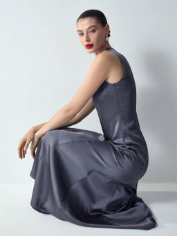 EMKA // Платье макси из ацетата и вискозы  фото 2