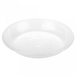 Поддон для цветочного горшка пластмассовый "Евро" д18см, h9см, прозрачный (Россия)