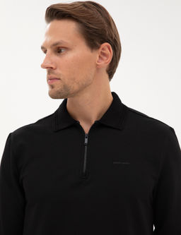 Siyah Regular Fit Sweatshirt - Pierre cardin фото 2