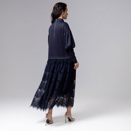 Платье комбинированное с кружевом, История в кружевах / Новый год - Charutti фото 5