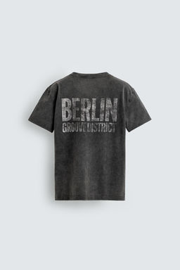 WASHED T-SHIRT WITH CONTRAST PRINTS - Zara фото 18