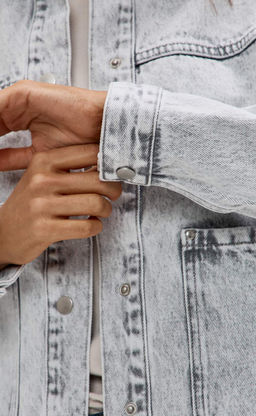 Куртка джинсовая Fine Joyce F612-1259 серый хлопок фото 6