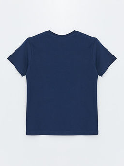 Bisiklet Yaka Bask?l? K?sa Kollu Erkek ?ocuk Ti??rt - Waikiki фото 2