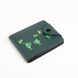 Кошелёк детский «Черепахи», маленький, на кнопке, зелёный