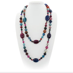 Агат "Вены дракона" самоцветы, плоские прямоугольные бусины 18x25мм, бусы "Гармония" длиной 126см