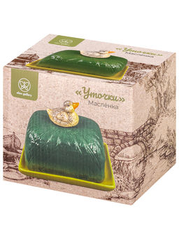 Масленка 16*12*12,5 см "Уточка", керамика