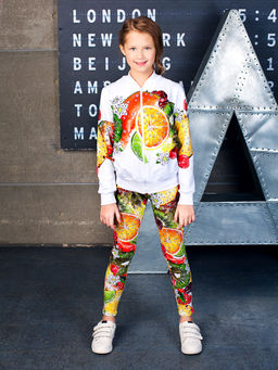 Леггинсы "Фрукты",цветной