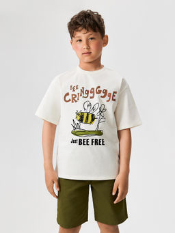 ACOOLA / Футболка детская для мальчиков Siple молочный