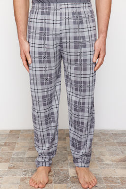 TRENDYOL MAN Antrasit Regular Fit Ekose Orme Pijama Tak?m? TMNSS24PT00037 - Trendyolmilla фото 5